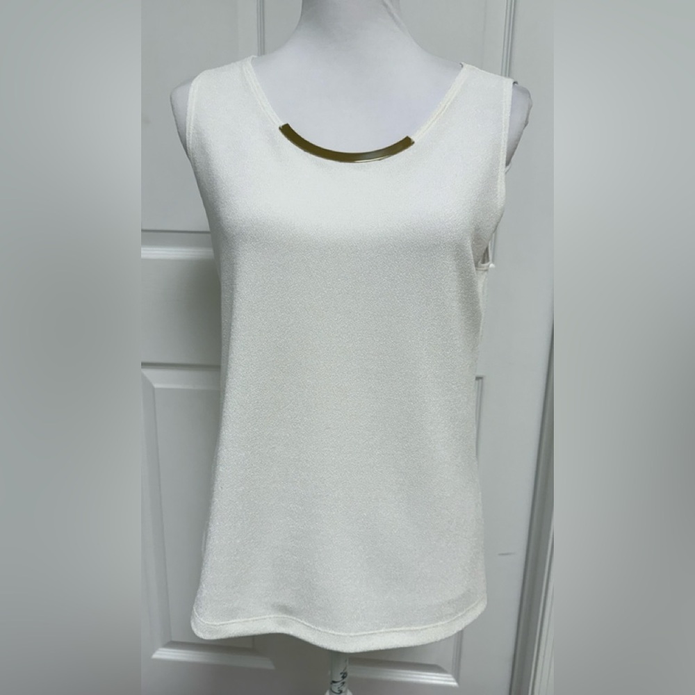 Easywear by Chico's White Sleeveless Top - Size 1